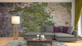 Fotobehang op maat middeleeuwse buitenmuur - woonkamer